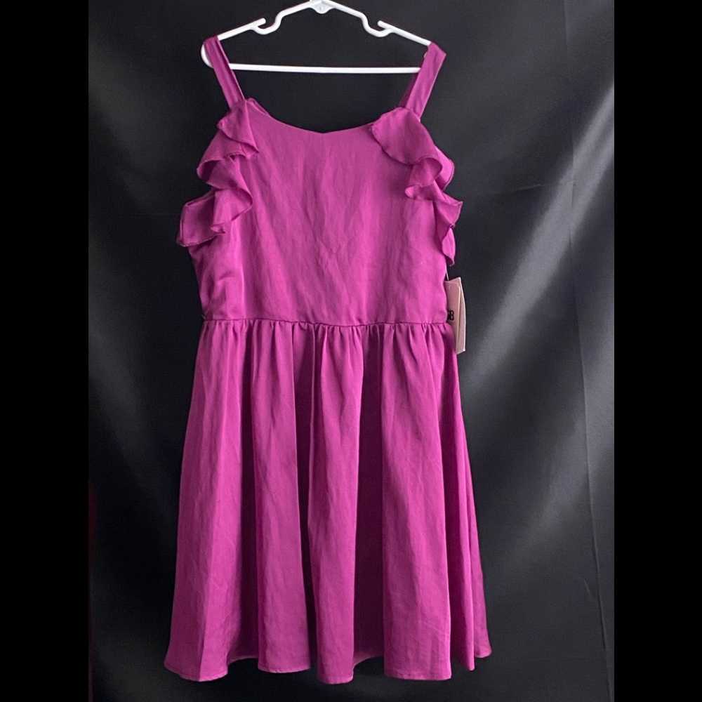 Girls dress- soft silk magenta color